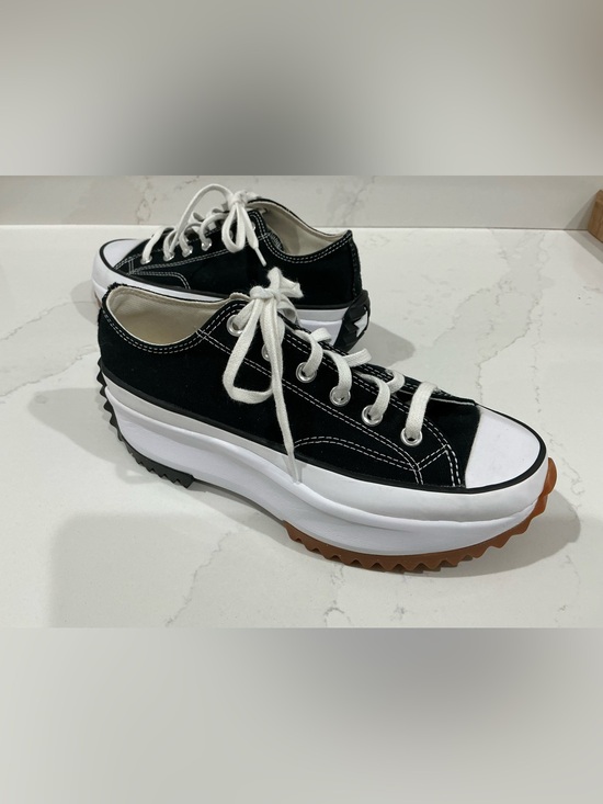 Converse All Stars Shoes - Black Converse  Run Star Low-Top Hike Platform Canvas Lace-Up Sneakers
